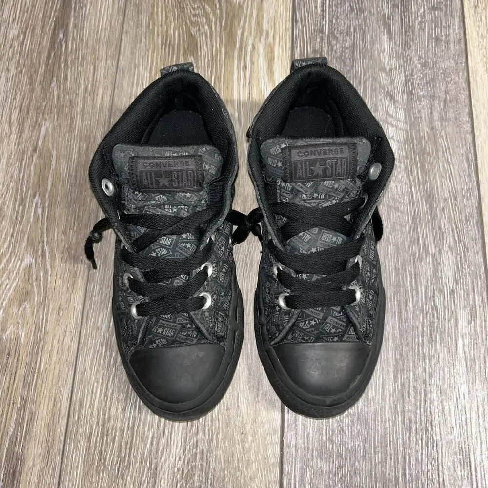 Converse Street Youth US Size 2 Black Mason Thunder Gray 666904F Sneaker Shoes